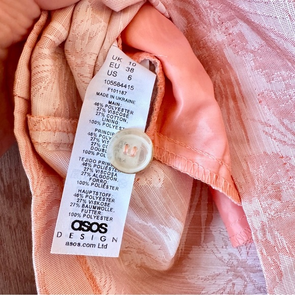 ASOS Jacquard High Waist Pink Shorts - Size 6 - NWT - Picture 6 of 8